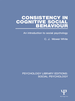 cover image of Consistency in Cognitive Social Behaviour